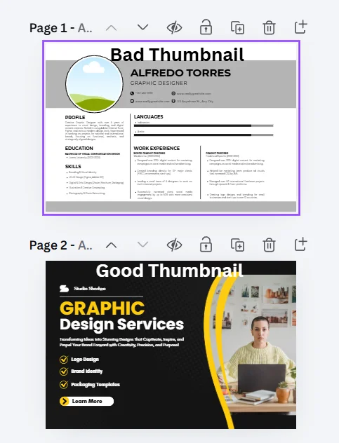 Fiverr Bad Vs Good Thumbnail Example
