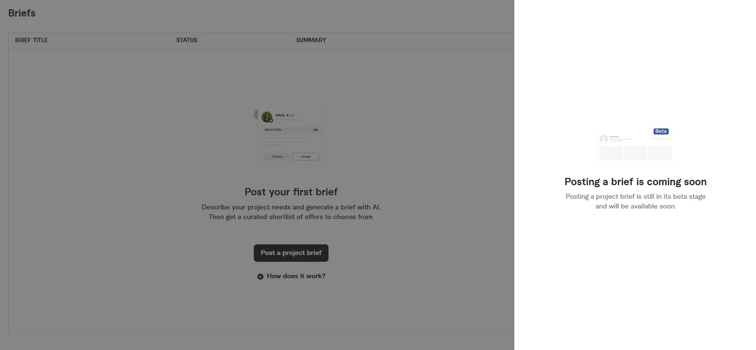 Fiverr Beta Briefs